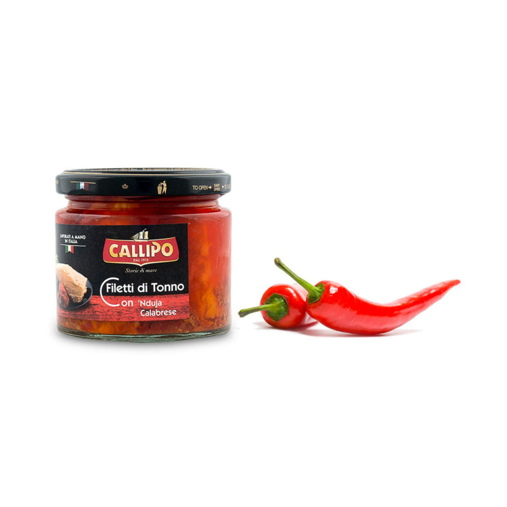 Filetti di Tonno con ’Nduja Calabrese in Olio d’Oliva