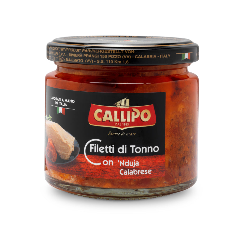 Filetti di Tonno con ’Nduja Calabrese in Olio d’Oliva
